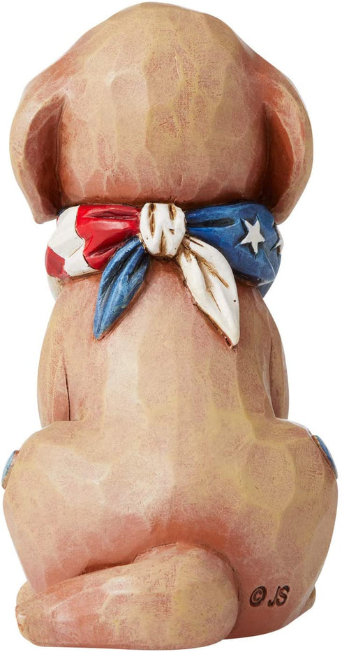 Enesco Jim Shore Heartwood Creek Mini Patriotic Puppy Figurine, 3.5", Multicolor