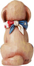 Enesco Jim Shore Heartwood Creek Mini Patriotic Puppy Figurine, 3.5", Multicolor