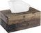 MyGift Dark Torched Wood Rectangular Tissue Holder - Decorative FramhouseBathroom Facial Tissue Dispenser