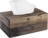 MyGift Dark Torched Wood Rectangular Tissue Holder - Decorative FramhouseBathroom Facial Tissue Dispenser