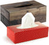 MyGift Dark Torched Wood Rectangular Tissue Holder - Decorative FramhouseBathroom Facial Tissue Dispenser