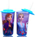 Disney Frozen 2 Elsa Anna Drink Tumblers with Lid, Reusable Straw Set for Kids Girls Toddlers, Pack of 2 - Safe BPA free by Zak design