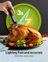 Hogadget Digital Meat Thermometer, Precise Instant Read Thermometer with Long Probe, Backlight Calibration Food Thermometer for Cooking Turkey Roast Steak Grilling BBQ Deep Fry Liquids