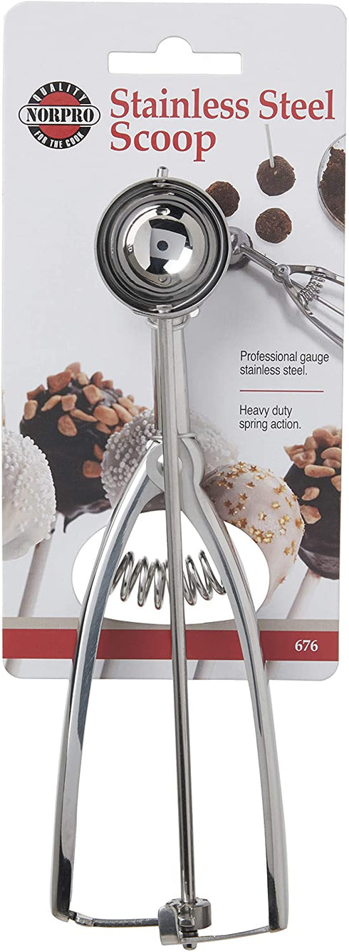 Norpro Stainless Steel Meatballer/Scoop, 35MM, (1 Tablespoon), Silver