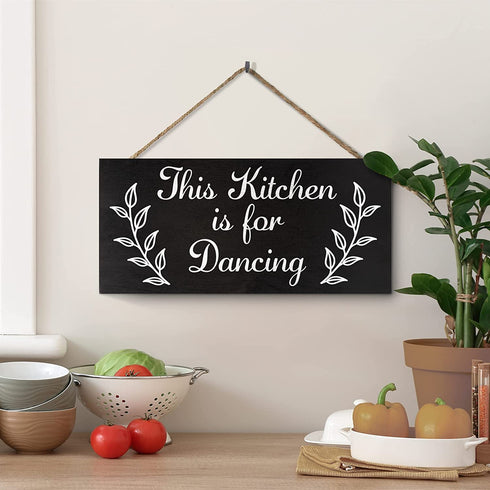 JennyGems Funny Kitchen Signs, This Kitchen is for Dancing, 6x13 Hanging Wood Wall Decor Signs, Farmhouse Kitchen Decor, Kitchen Decorations, Funny Kitchen Wall Art, Home Decor, American Made
