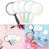 25 Pieces Handheld Hand Mirror Small Mirror Compact Portable Round Mirror Travel Makeup Mirror for Women Girls Travel Camping Daily Use (White, Pink, Black, Blue, Green)