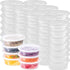 Plastic Deli Food Storage Containers With Leak-Proof Lids (48 Pack, 8 Oz) | Microwaveable Airtight Container For Soups, Snacks, Meal Prep, Salad, Ice Cream | BPA-Free Kitchen & Restaurant Supplies