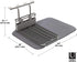 Umbra Udry Rack and Microfiber Dish Drying Mat-Space-Saving Lightweight Design Folds Up for Easy Storage, Standard w, Charcoal