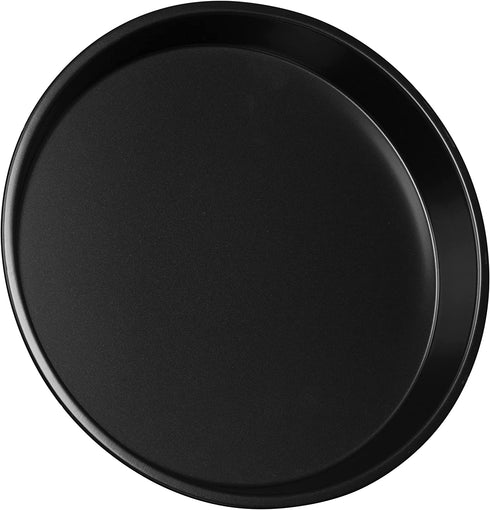 Baketivity Metallic Professional Non-Stick 3-Piece Round Cake Pan Bakeware Set, Fit in Pot Pressure Cooker Baking Pan, Air Fryer, One-piece Molding Cheesecake Pan, Heavy Duty Pizza Pan, Black, 8 inch