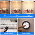 MFOX Under Cabinet Led Lighting, Closet Lights|Puck Lights with Remote, RGB Color Changing Dimmable Lighting¦ (Black, 6 Packs)