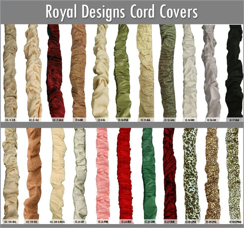 Royal Designs, Inc. CC-19-BL Burlap Cord & Chain Cover 4' Burlap Material Touch Fastener, Burlap