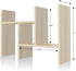 Jerry & Maggie - Desktop Organizer Office Storage Rack Adjustable Wood Display Shelf - Free Style Double H Display - True Natural Stand Shelf - White Wood Tone