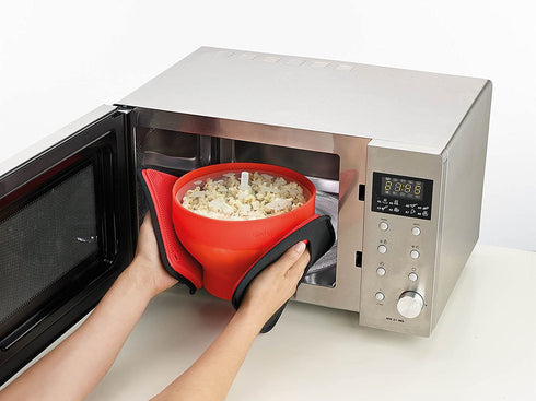 Lekue Microwave Popcorn Popper/ Popcorn Maker, Red