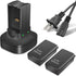 2 Pack Rechargeable Battery with Dual Charging Station Dock for Xbox 360 Controller