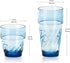 Cupture Bistro Unbreakable Drinking Glasses, 20 oz / 12 oz, 4 Pack (Misty Blue)