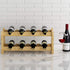 BAMEOS Wine Rack Free Standing 8 Bottle 2 Tier Bamboo Wine Racks Countertop Cabinet Wine Holder Wine Storage Shelf for Kitchen, Bar, Pantry, Wine Cellar, Basement, Countertop (16.85 L x 9.25W x 7H)