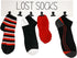 The Farmhouse Room Inc. Lost Socks Laundry Sign Wall Decor with 6 Hanging Clips, Rustic Family Home Laundry Room Decor for Lonely Pairs Seeking Sole Mates, Sawtooth Hanger