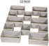 DIOMMELL Foldable Cloth Storage Box Closet Dresser Drawer Organizer Fabric Baskets Bins Containers Divider for Clothes Underwear Bras Socks Lingerie Clothing, Set of 12 Grey 066