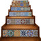 yazi Stair Stickers Decals Peel and Stick Viny Tile Backsplash Stair Brick Pattern Stair Riser Refurbished Stair Treads Decals Removable Staircase murals Christmas Decorate 7''W x 39''L (Set of 6)