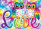 Cartoon Owl Love Diamond Painting - PigPigBoss 5D Full Diamond Painting by Numbers - Crystal Diamond Dots Kits Arts Crafts Cross Stitch Decor Gift (15.7 x 11.8 inches)