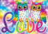 Cartoon Owl Love Diamond Painting - PigPigBoss 5D Full Diamond Painting by Numbers - Crystal Diamond Dots Kits Arts Crafts Cross Stitch Decor Gift (15.7 x 11.8 inches)