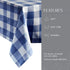 Elrene Home Fashions Farmhouse Living Buffalo Check Tablecloth, 52" x 52", Blue/White
