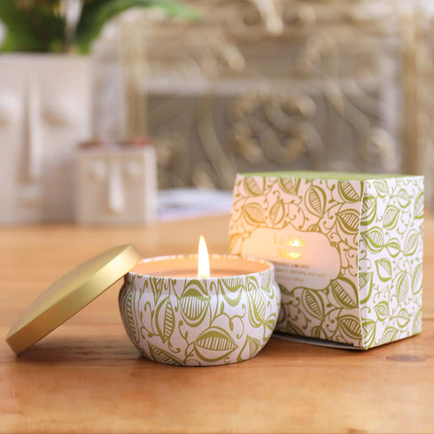 LA JOLIE MUSE Coconut Limeade Scented Candle, Coconut Lime Candle, Natural Soy Wax Candle, 45 Hours Long Burning, Home Fragrance, Portable Travel Tin Candles, 6.5 OZ