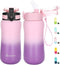 12 oz Insulated Kids Water Bottle with Straw/Chug/2 One-Click-Open Lids 10 Stickers Fruit Strainer Stainless Steel Water Bottles Double Wall Vacuum Wide Mouth BPA Free Sweat & Leak-Proof for School