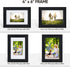 Nacial 4x6 Picture Frame Set of 5,Display Pictures 3.5x5 with Mat or 4 x 6 Without Mat, Tempered Glass for Table Top Display and Wall Mounting Wooden Photo Frame Black