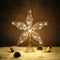 Shinowa 11.8Inch/30cm Christmas Tree Topper, Glittered Star Treetop with 20 LED Lights Battery Operated Christmas Tree Decoration Metal Lighted Xmas Seasonal Festive Party Holiday Home Decor, RoseGold