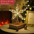 Shinowa 11.8Inch/30cm Christmas Tree Topper, Glittered Star Treetop with 20 LED Lights Battery Operated Christmas Tree Decoration Metal Lighted Xmas Seasonal Festive Party Holiday Home Decor, RoseGold