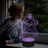 Lampeez Kids 3D Ice Hockey Player Night Light Optical Illusion Lamp with 16 Colors Remote Control Changing Birthday Gift Idea for Boys and Girls
