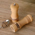 Haomacro Salt and Pepper Grinder Set, Wood Pepper Mills,Wooden Salt Grinders Refillable Manual Pepper Ginder with Acrylic Visible Window,Ceramic Grinding Core- 6.5 InchesPack of 2