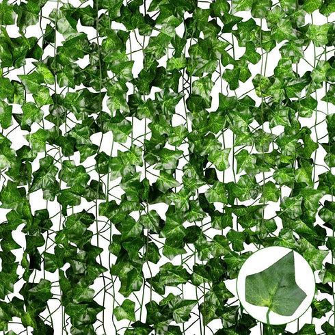 Anoak 24 Pack 180 Feet Artificial Ivy Garland Plant Garland Fake Ivy Leaves Hanging for Home Kitchen Garden Office Party Wedding Wall Decoration