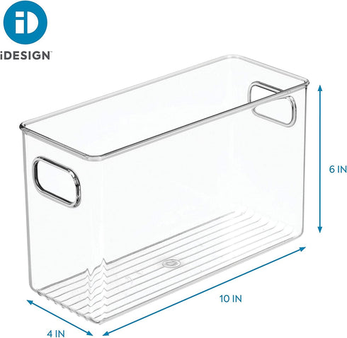 InterDesign Linus Plastic Countertop, Closet, and Vanity Organizer, Storage Bin for Bathroom, Bedroom, Office, Craft Room, Kitchen, Small