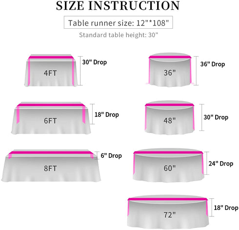 Hahuho 10-Pack Satin Table Runner Black 12 x 108 inches Long, Table Runners for Wedding, Birthday Parties, Banquets Decorations?10 Pack, 12x108 Inch, Black?