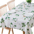 TruDelve Heavy Duty Vinyl Table Cloth for Kitchen Dining Table Wipeable PVC Tablecloth for Rectangle Table (54'' x 54'', Green Leaves)