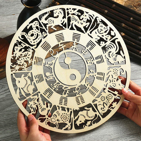 Simurg Chinese Wall Art Asian Wall Decor Feng Shui Bagua home decoration Twelve Chinese Zodiac Decor