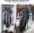 Halloween Hanging Ghost, 5.5 Ft Large Life size Halloween Prop Skull with LED Glowing Eyes and Creepy Shrilling Sound Scary Grim Reaper with Detachable Bendable Arms Perfect for Halloween Party Decor