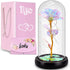 Gifts for Mom Women,Mothers Day Mom Gifts from Daughter Son Husband,Colorful Artificial Rose Flower with LED,Birthday Gifts for Women Mom Wife Grandma Mothers Day Valentines Day Anniversary