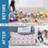 Stuffed Animal Bean Bag Chair Kids Toy Storage Organizer Stuffie Seat, Foldable Floor Chair Sofa Toy Storage Bean Bag Chair Seat for Kids, Teens and Adults Extra Large Super Soft Velvet?Only Cover Bag