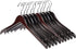 Nature Smile Solid Gugertree Wood Shirt and Dress Hangers with Notches with Anti-Rust Chrome Hook Pack of 10 (Walnut)