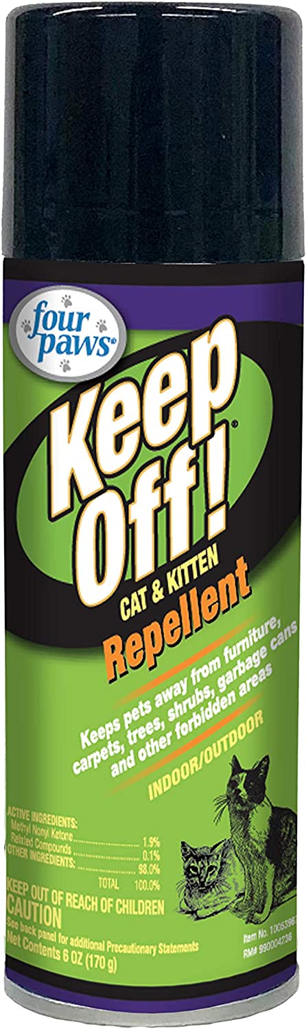 Four Paws Keep Off! Cat Repellent Spray Outdoors & Indoor 6 Ounces