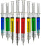 Bedwina Syringe Pens - (Bulk Pack of 24) Retractable Fun Multi Color Novelty Pen for Nurses, Nursing Student School Supplies, Birthdays, Stocking Stuffers and Party Favor Gifts