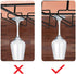MOCOUM Wine Glasses Rack Under Cabinet Stemware Rack,Wine Glass Hanger Rack Wire Wine Glass Holder Storage Hanger for Cabinet Kitchen Bar (4 Rows)