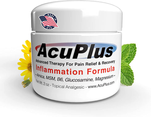 AcuPlus Pain Relief Cream - Advanced Therapy for Relief and Recovery from Bursitis, Tendonitis, Joint Pain, Arthritis Pain, and Muscle Pain - Back Pain Relief (2 Ounce (Pack of 1))