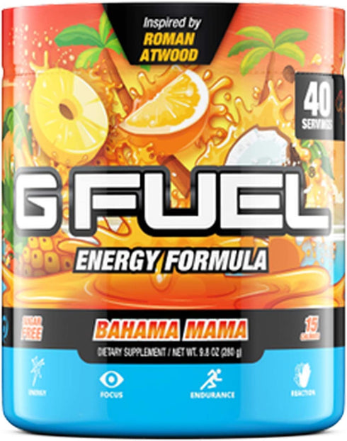 G Fuel Bahama Mama Elite Energy Powder Inspired by Roman Atwood, 9.8 oz (40 Servings)