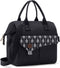 Lunch Bag with Leak Proof Material, Insulated Lunch Box for women/men, Lunch Tote Bag for Work/Picnic/Hiking/Beach/Fishing (black+fishbone pattern)