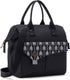 Lunch Bag with Leak Proof Material, Insulated Lunch Box for women/men, Lunch Tote Bag for Work/Picnic/Hiking/Beach/Fishing (black+fishbone pattern)