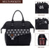Lunch Bag with Leak Proof Material, Insulated Lunch Box for women/men, Lunch Tote Bag for Work/Picnic/Hiking/Beach/Fishing (black+fishbone pattern)